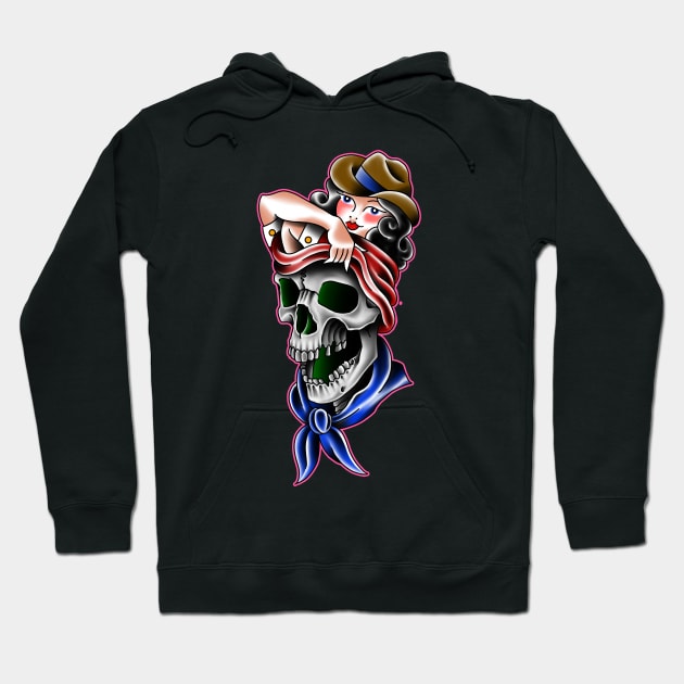 Cowgirl flashing death Hoodie by Violent Prophet